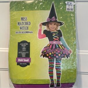 Miss Matched Witch child costume S (4-6)